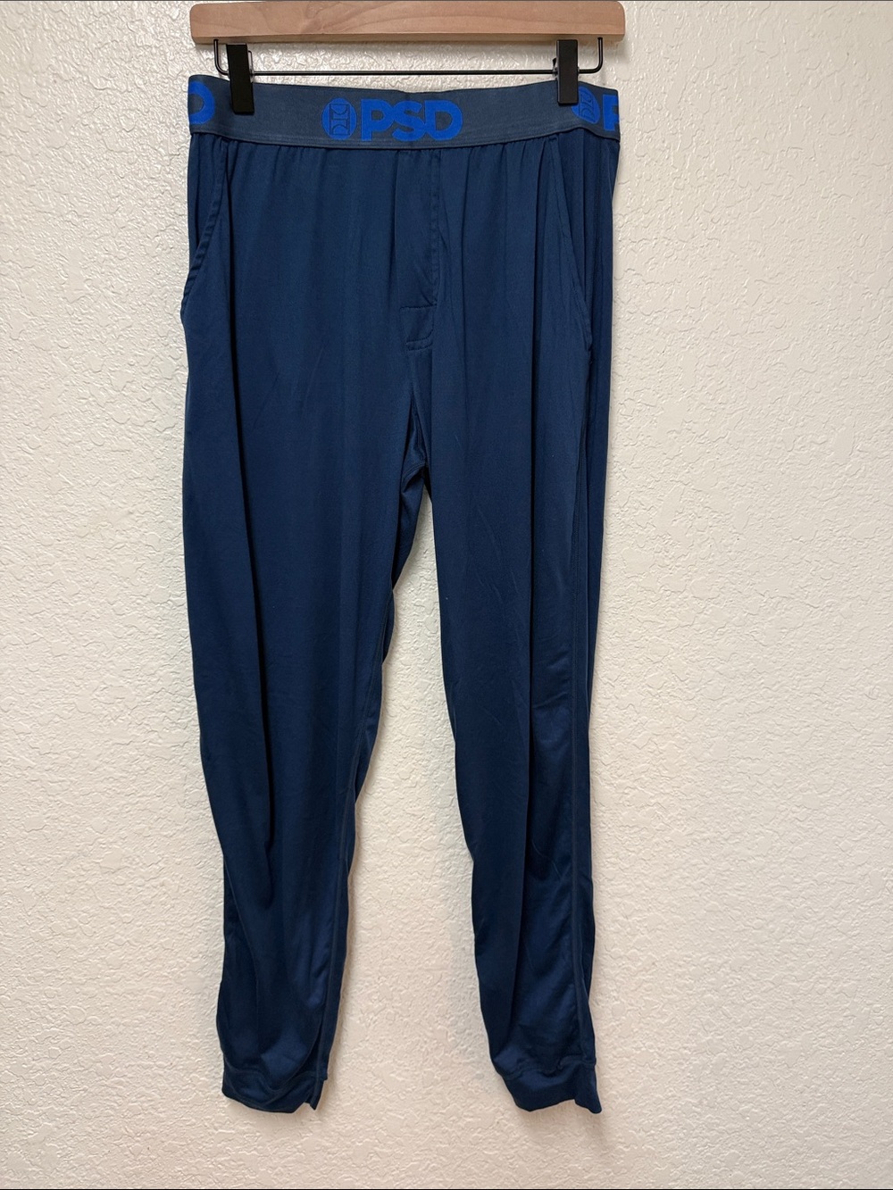 PSD Men's Navy Lounge Pants with Blue Logo Waistband